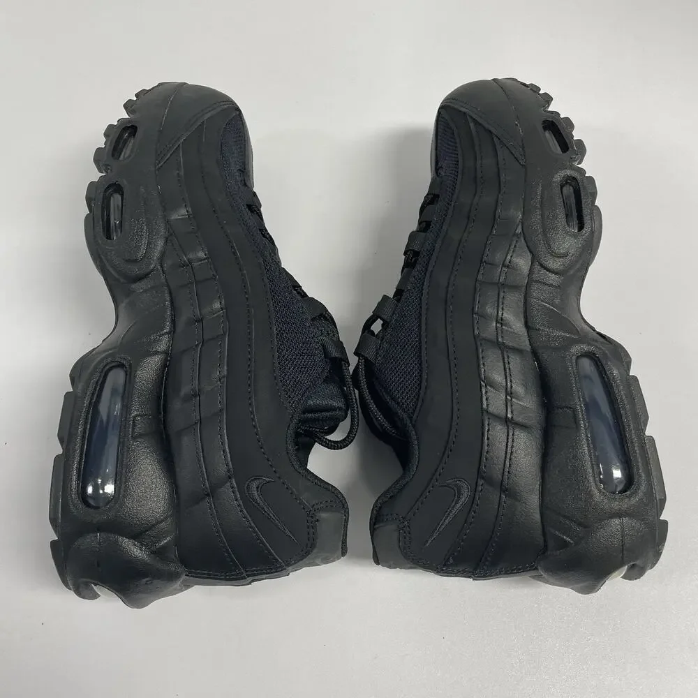 Nike Air Max 95 GS Triple Black II4053 001 Size 6 Y Kids Size 7.5 Women Running